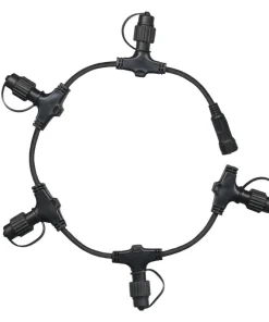 SYSTEM 24 Förgrening 5st 70cm IP44 Svart
