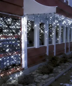 SYSTEM LED EXTRA Istappsslinga 2m 100LED Kallvit/Svart IP44