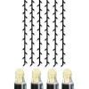 SYSTEM LED EXTRA Ljusgardin 2m 102LED Varmvit/Svart IP44