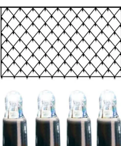 SYSTEM LED EXTRA Ljusnät 2m 100LED Kallvit/Svart IP44