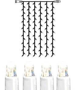 System LED Ljusgardin Extra 1x2m Kallvit/Vit