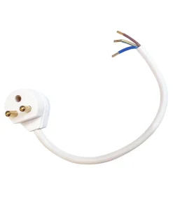 TAKKONTAKT Klass 1 Jordad 19cm Kabel Vit Cottex