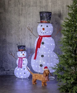 TECIDY Utomhusdekoration Snögubbe 90cm Vit
