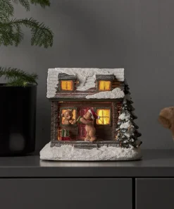 TEDVILLE Björnlek Hus Batteri 18cm Flerfärgad