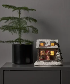 TEDVILLE Björnlek Hus Batteri 18cm Flerfärgad