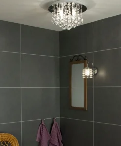 TERESA Plafond Bad 36cm Krom/Klar IP44
