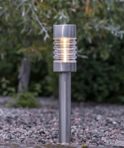 TERNI Solcells-pollare 42cm Silver