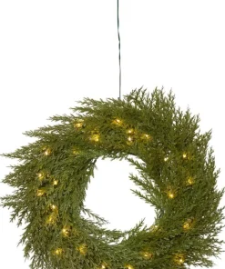 THUJA Krans Batteri 45cm 30LED Grön IP44
