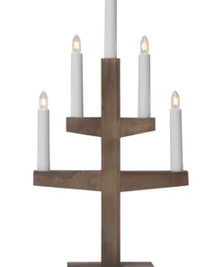 TRAPP Ljusstake 5L 46cm Brun