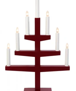 TRAPP Ljusstake 7L 54cm Röd
