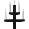 TRAPP Ljusstake 5L 46cm Svart