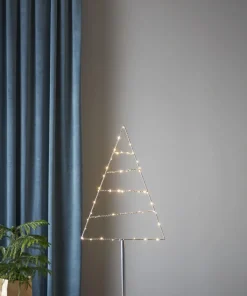 TRIANGLE Dekorationsträd 60LED 90cm Silver