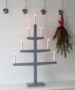 Tripp Ljusstake 7L 77cm Grå