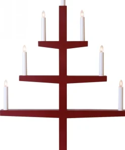 Tripp Ljusstake 7L 77cm Röd