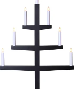 Tripp Ljusstake 7L 77cm Svart