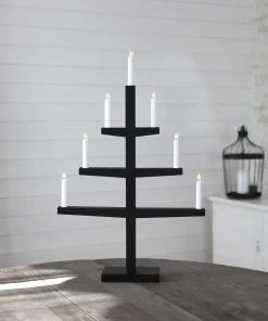 Tripp Ljusstake 7L 77cm Svart