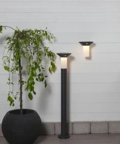 VALTA Solcells-pollare Sensor 55/90cm Grafit