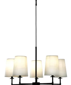 VERBIER Taklampa 5L 58cm Svart/Vit