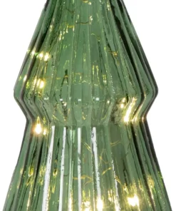 VERDE Glasdekoration Batteri 24cm Grön