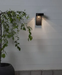 VICI Vägglykta Solcell Sensor 20cm Svart
