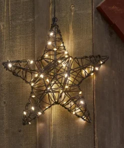 VICKE STAR Utomhusdekoration Batteri 30cm Svart IP44