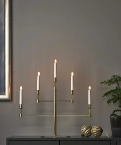 VIDE Ljusstake 5L 53cm Mässing