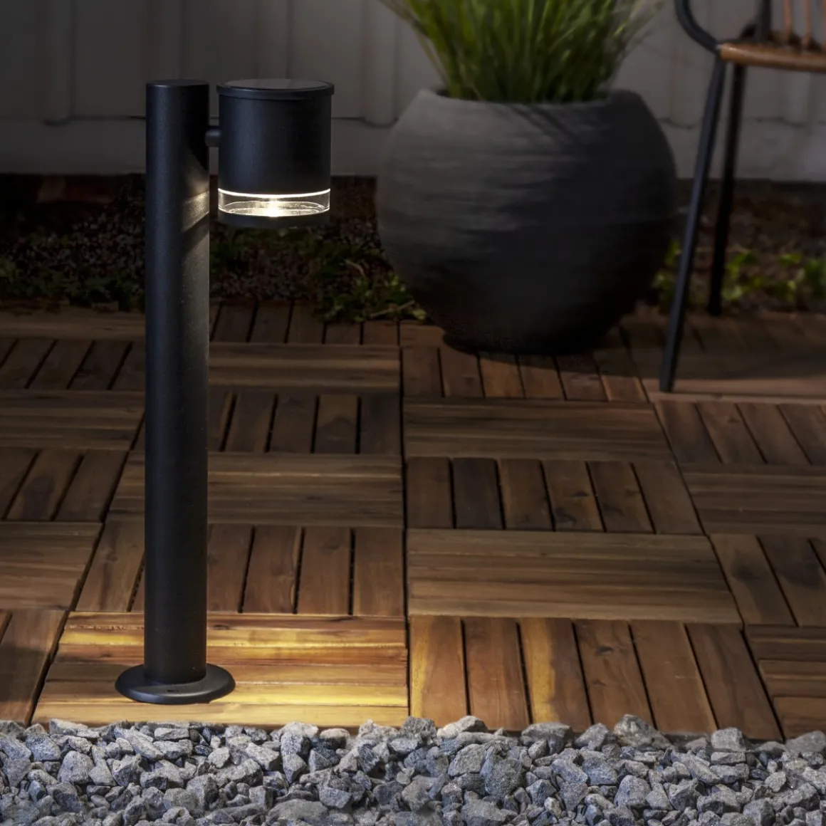 VIENNA Solcells-pollare 50cm Svart IP44