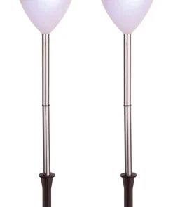 VIGO 2-PACK Solcells-Pollare 34cm Vit