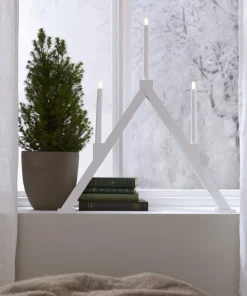 VIKA Ljusstake Batteri 64cm LED Vit