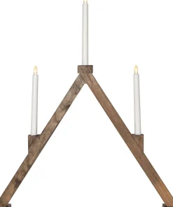 VIKA Ljusstake Batteri 64cm LED Brun