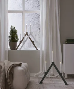 VIKA Ljusstake Batteri 64cm LED Brun
