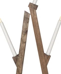 VIKA Ljusstake Batteri 64cm LED Brun