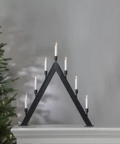 VIND Ljusstake 7L 63cm Svart