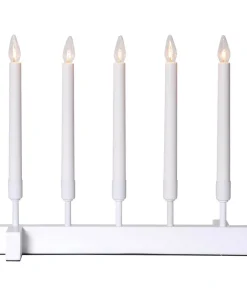 VIND Ljusstake 5L 40cm Vit
