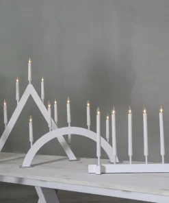 VIND Ljusstake 5L 57cm Vit