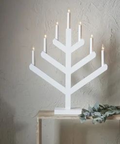 VINGA Ljusstake 7L 62cm Vit