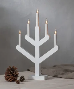 VINGA Ljusstake 5L 50cm Vit