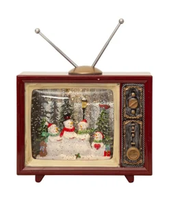 VINTER Inomhusdekoration RetroTV Batteri 19cm Röd