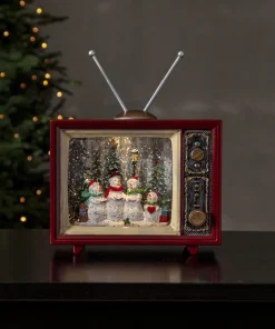VINTER Inomhusdekoration RetroTV Batteri 19cm Röd