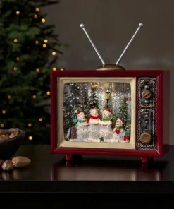 VINTER Inomhusdekoration RetroTV Batteri 19cm Röd
