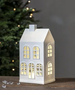 VINTER Inomhusdekoration Hus Batteri 22,5cm Vit