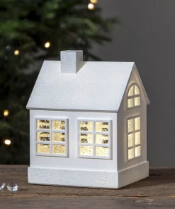 VINTER Inomhusdekoration Hus Batteri 15,5cm Vit