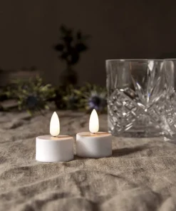 VÄRMELJUS LED-Värmeljus 2-pack 5cm Vit