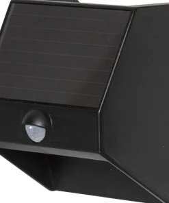 WALLY 50/5 LUMEN Solcells-vägglykta 11cm Svart