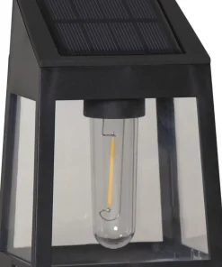 WALLY FILAMENT Solcells-vägglykta 2-Pack 13,5cm Svart