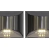 WALLY Vägglykta Solcell 2-Pack 8cm Silver
