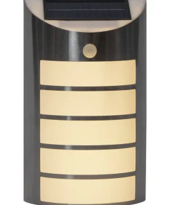 WALLY Vägglykta Solcell Sensor 26,5cm Silver