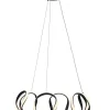 WAVE LED Takpendel Stepdim 55cm Svart