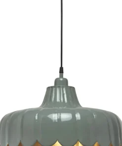 WELLS Taklampa 45cm Grön/Guld