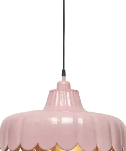 WELLS Taklampa 45cm Rosa/Guld